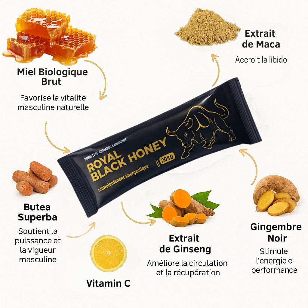 Miel Noir Royal Thaï (Boite de 10)